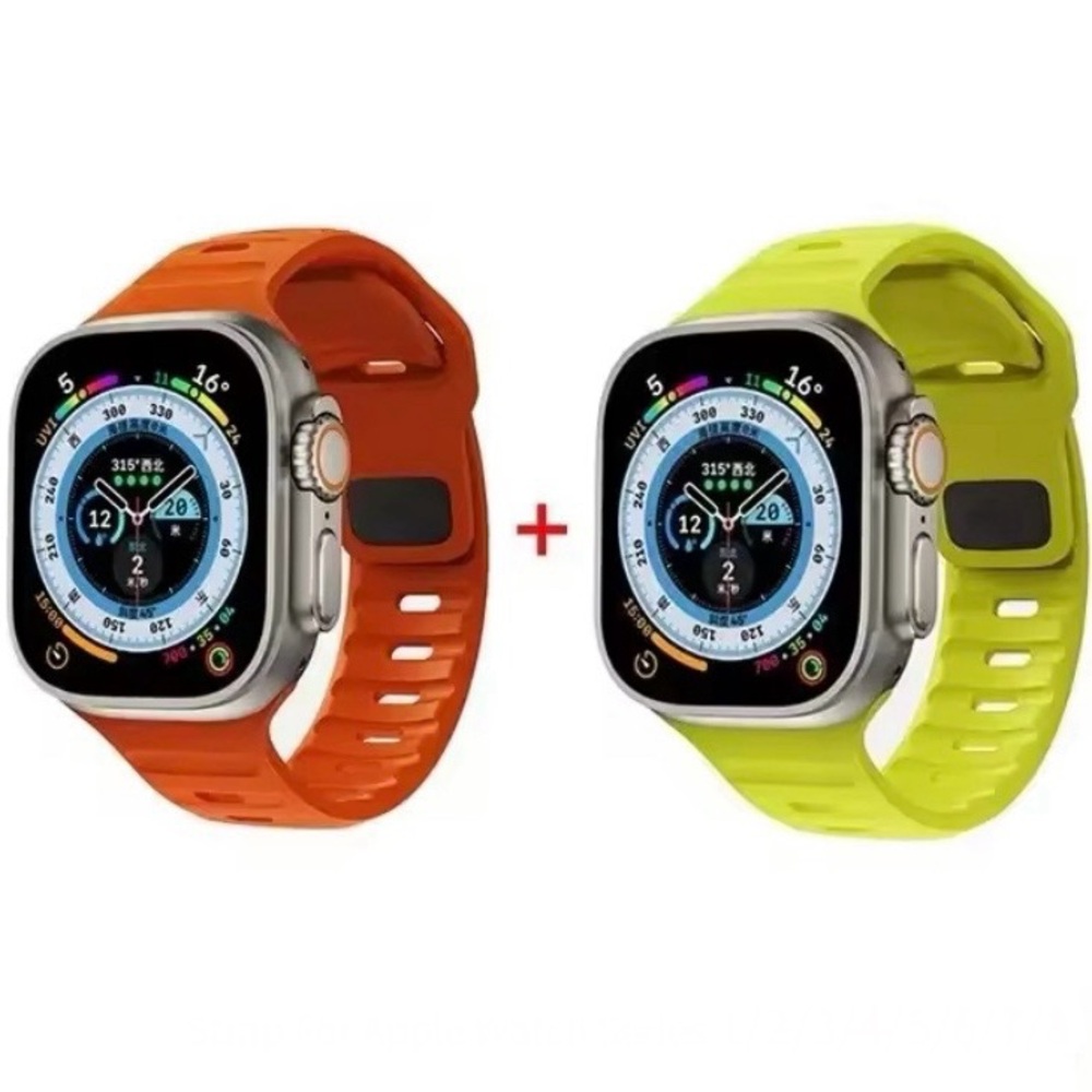 2 Band Set Apple Watch Straps, For Watch Sizes 42mm/44mm/45mm/49mm